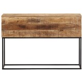 Wandtafel 110x30x75 cm Massief Mangohout & IJzer - 35% Korting!