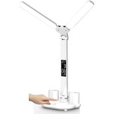 Draadloze LED Bureaulamp Kinderen 3 Kleuren, Klok & Penhouder | 33% Korting