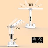Draadloze LED Bureaulamp Kinderen 3 Kleuren, Klok & Penhouder | 33% Korting