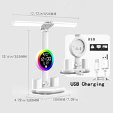 Draadloze LED Bureaulamp Kinderen 3 Kleuren, Klok & Penhouder | 33% Korting