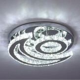 Dimbare Kristallen Maan Plafondlamp 40cm Zilver | 34% Korting