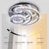 Dimbare Kristallen Maan Plafondlamp 40cm Zilver | 34% Korting
