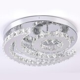 Dimbare Kristallen Maan Plafondlamp 40cm Zilver | 34% Korting