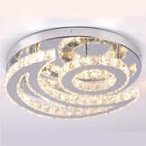 Dimbare Kristallen Maan Plafondlamp 40cm Zilver | 34% Korting