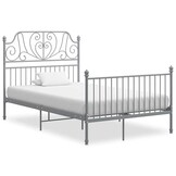 vidaXL Bedframe Metaal Grijs 120x200 cm - 35% Korting