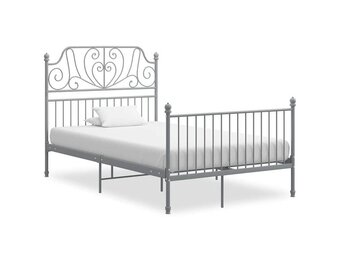 vidaXL Bedframe Metaal Grijs 120x200 cm - 35% Korting