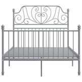 vidaXL Bedframe Metaal Grijs 120x200 cm - 35% Korting