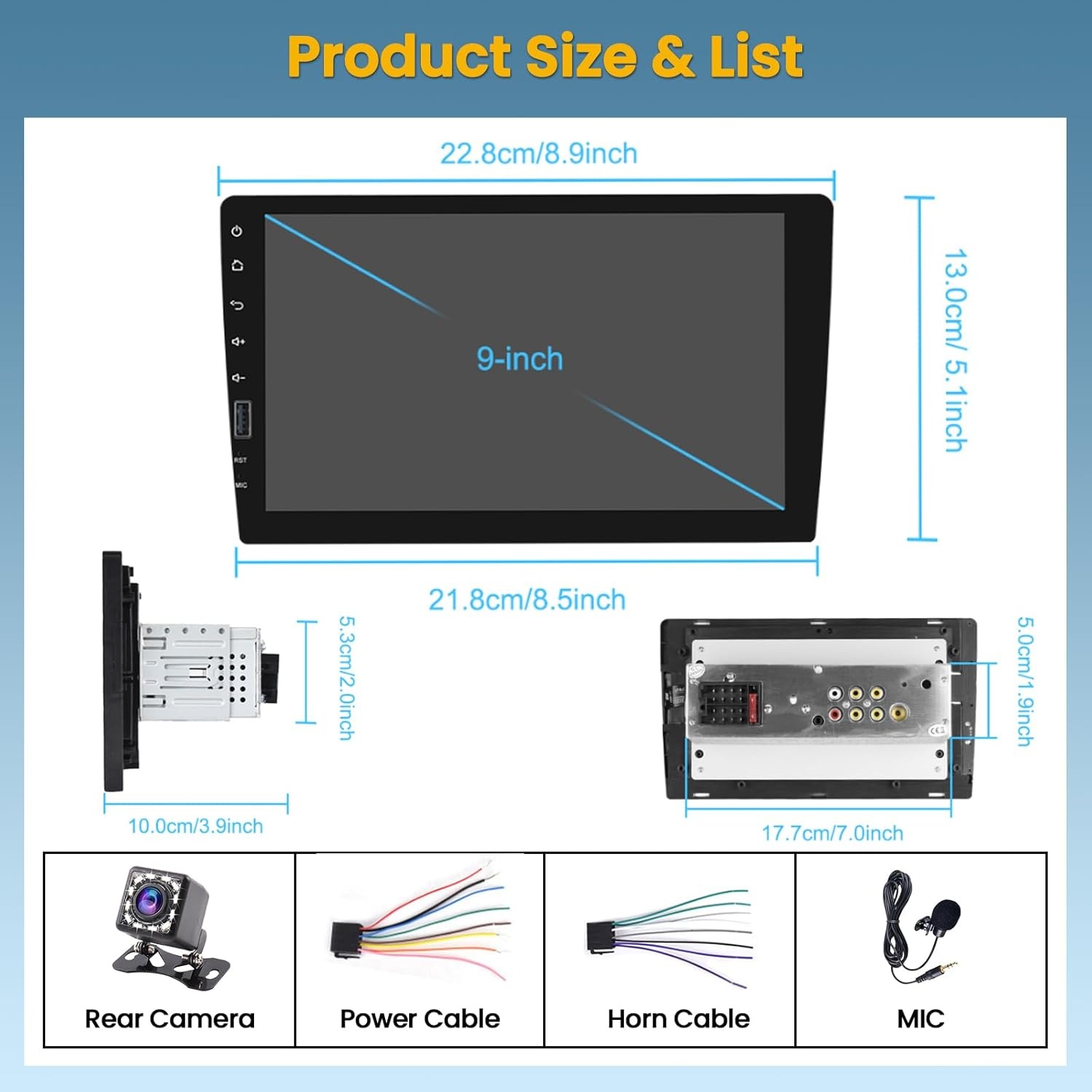 1 DIN Autoradio 9" Touchscreen | Korting 29%