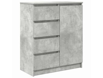 Dressoir met Lades - Spaanplaat Betongrijs (71x35x84 cm) - 59% Korting!