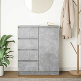 Dressoir met Lades - Spaanplaat Betongrijs (71x35x84 cm) - 59% Korting!