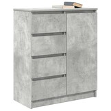 Dressoir met Lades - Spaanplaat Betongrijs (71x35x84 cm) - 59% Korting!