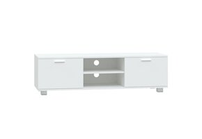 Tv-meubel 140cm bewerkt hout wit - 70% korting!