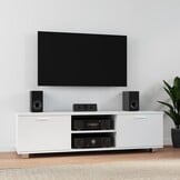 Tv-meubel 140x40,5x35 cm Bewerkt Hout Wit (59% Korting)