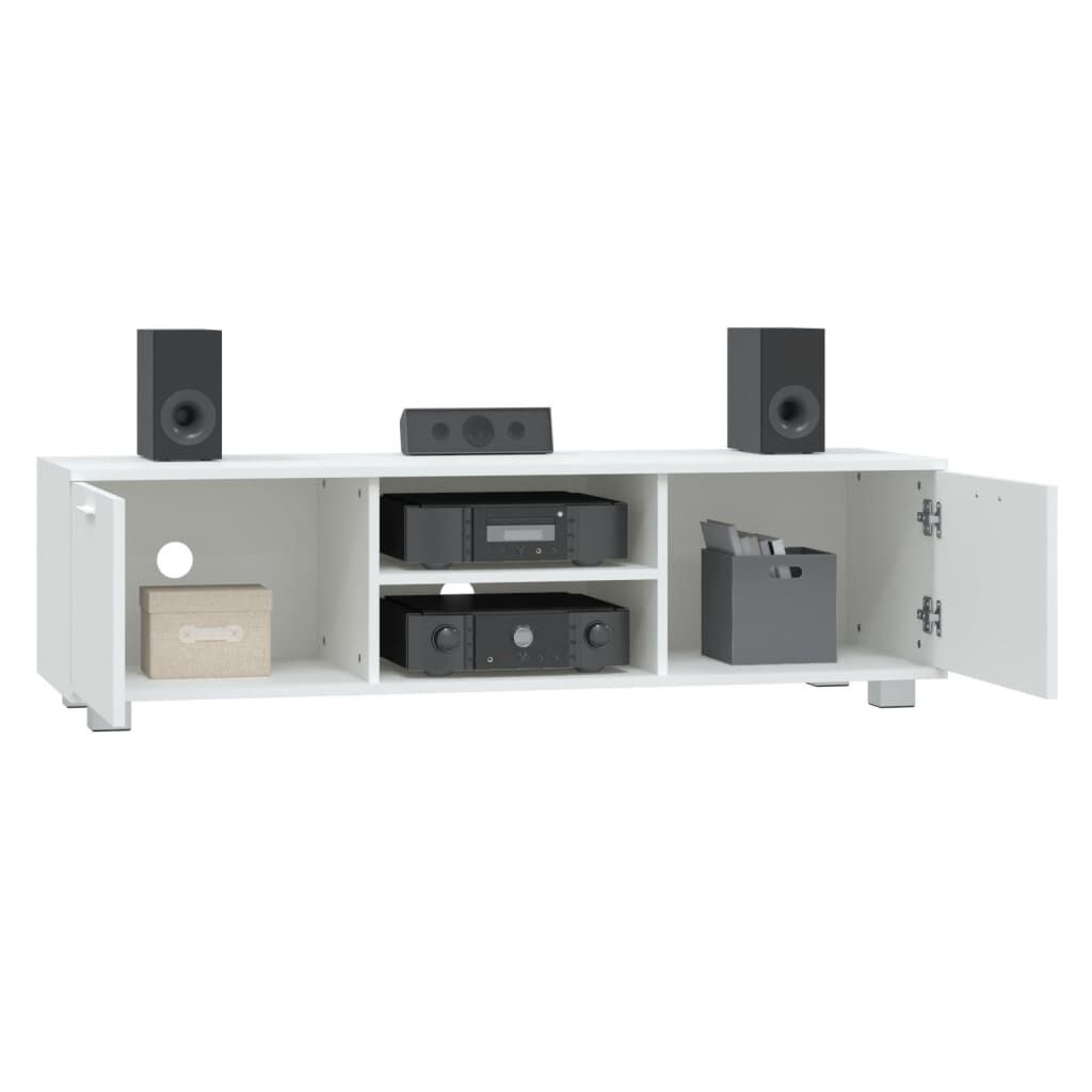 Tv-meubel 140x40,5x35 cm Bewerkt Hout Wit (59% Korting)