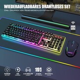 Gaming Toetsenbord & Muis Set - Draadloos, Zwart (53% Korting)