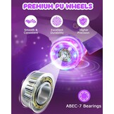Kinder rollerskates paars/wit verstelbaar maat S - 33% korting!
