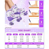 Kinder rollerskates paars/wit verstelbaar maat S - 33% korting!