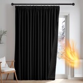 Zwarte Verduisterende Gordijnen met Ruches - 200x260 cm | 50% Korting