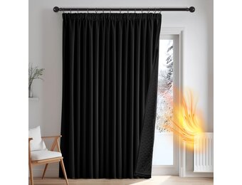 Zwarte Verduisterende Gordijnen met Ruches - 200x260 cm | 50% Korting