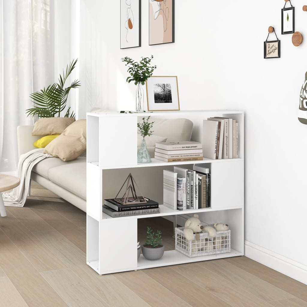 Moderne Boekenkast & Kamerscherm - 100x24x94 cm Wit (29% Korting)