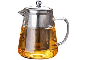 Glazen Theepot met RVS Filter - 27% Korting!