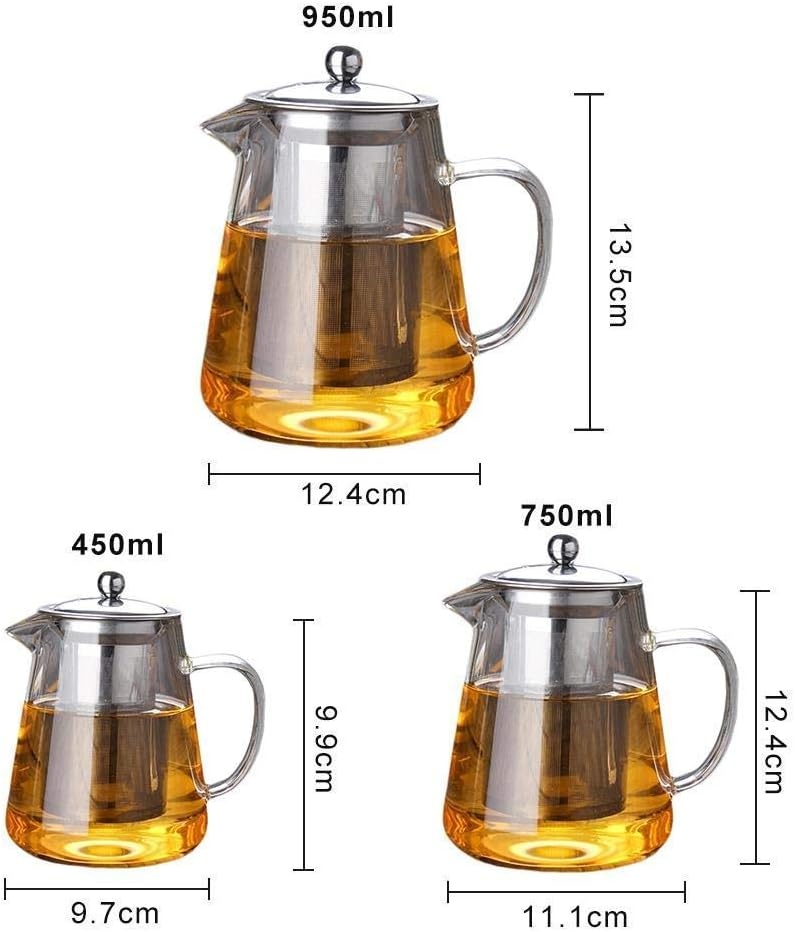 Glazen Theepot met RVS Filter - 27% Korting!