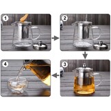 Glazen Theepot met RVS Filter - 27% Korting!