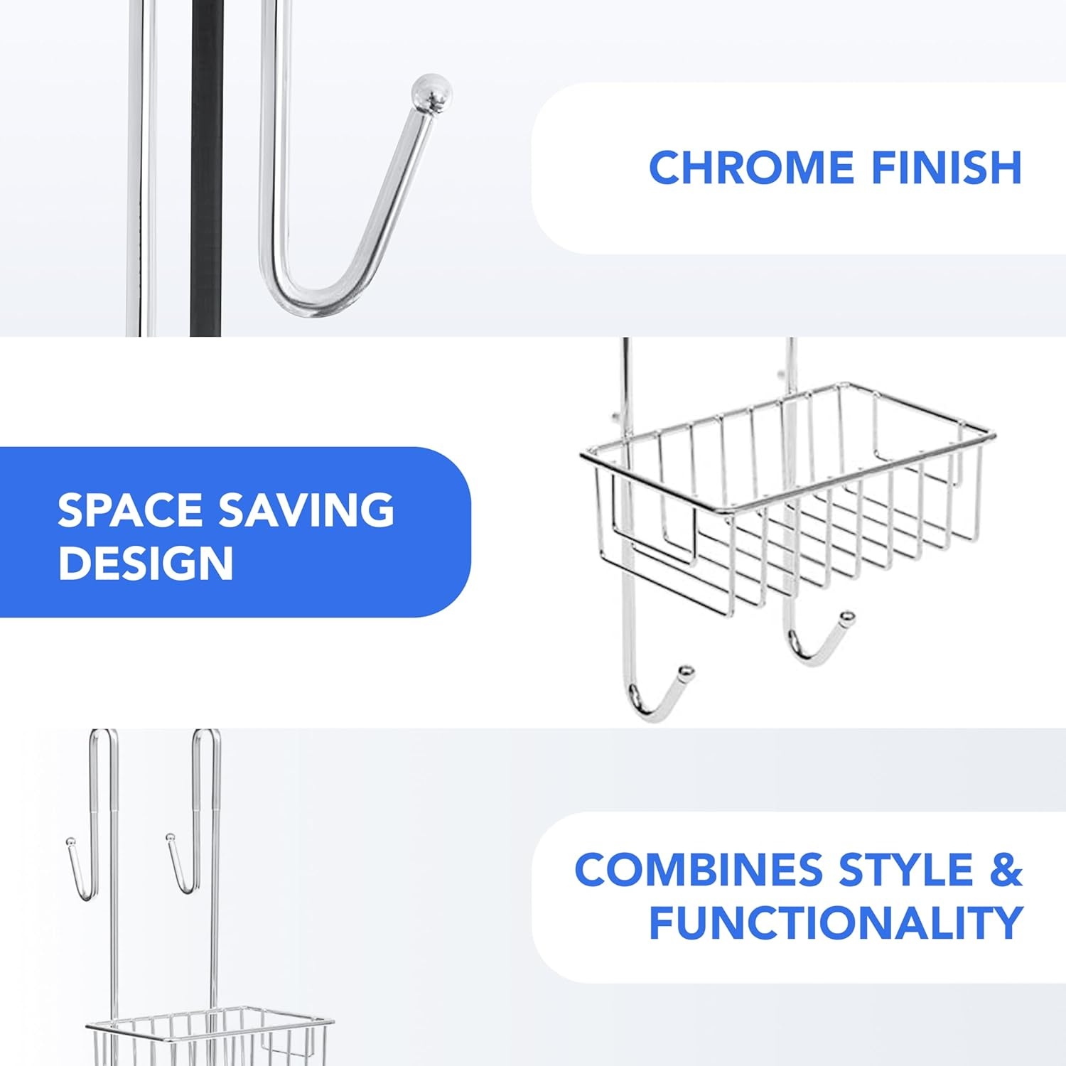 Douche Organizer 3 Lagen RVS - Zonder Boren - 34% Korting