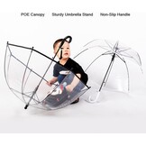 Kinderparaplu Transparant 100cm Koepel - Winddicht & Kinderveilig (54% Korting)
