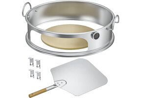 Pizzaring RVS voor 57cm Kogelbarbecue met Pizzasteen & Schep - 34% Korting