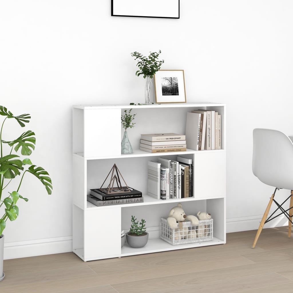 VidaXL Boekenkast/Kamerscherm 100x24x94cm Wit - 29% Korting