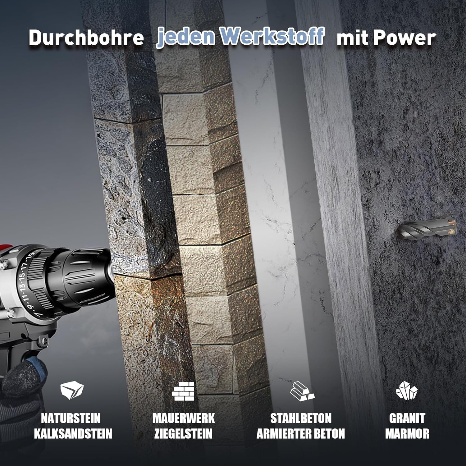 3-delige SDS Plus Betonboor Set 18x210mm - 27% Korting!