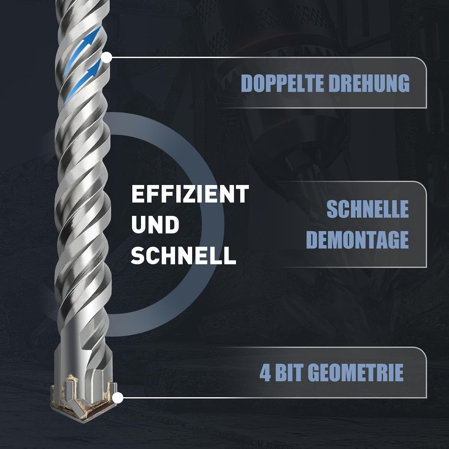 3-delige SDS Plus Betonboor Set 18x210mm - 27% Korting!