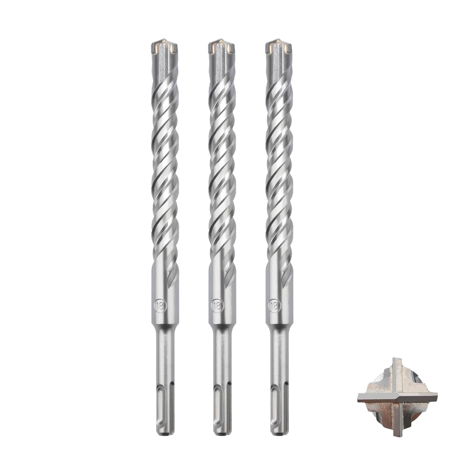 3-delige SDS Plus Betonboor Set 18x210mm - 27% Korting!