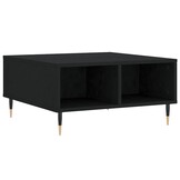 Salontafel bewerkt hout zwart - 60x60x30 cm - 53% korting