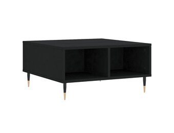 Salontafel bewerkt hout zwart - 60x60x30 cm - 53% korting