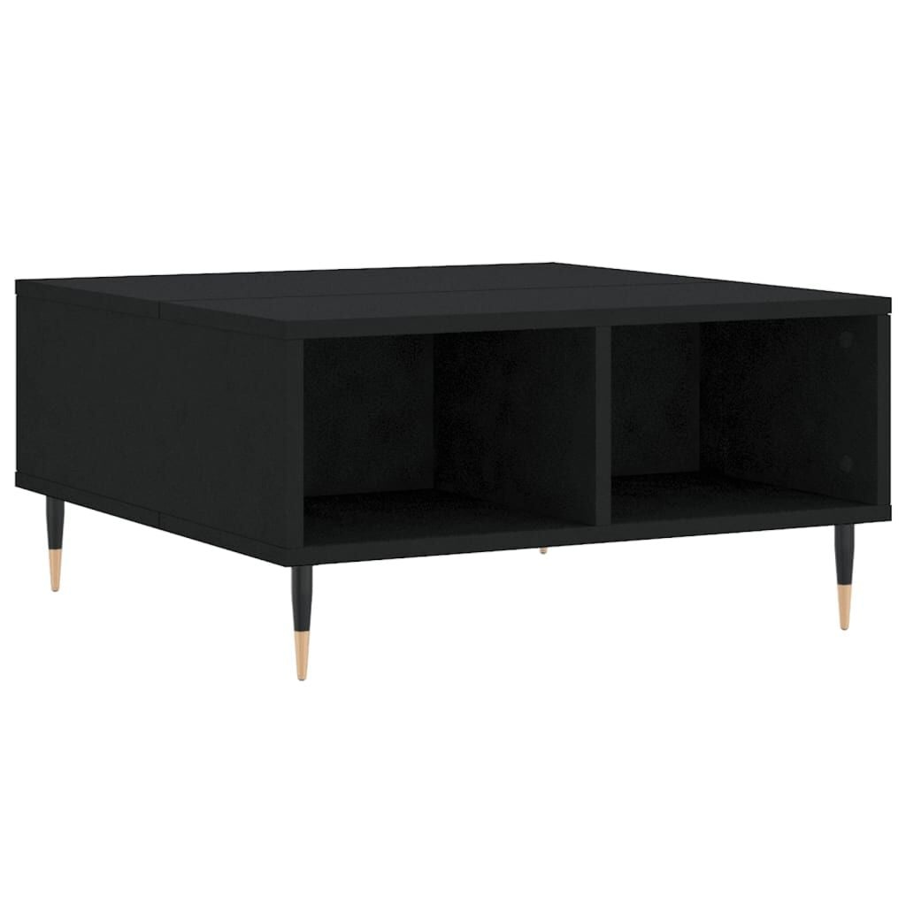 Salontafel bewerkt hout zwart - 60x60x30 cm - 53% korting