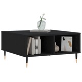 Salontafel bewerkt hout zwart - 60x60x30 cm - 53% korting