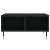 Salontafel bewerkt hout zwart - 60x60x30 cm - 53% korting