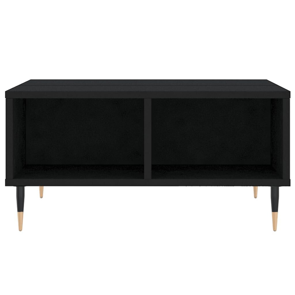 Salontafel bewerkt hout zwart - 60x60x30 cm - 53% korting