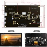 7" Draagbaar Touchscreen Monitor met IPS | 1024x600 | Zwart | 46% Korting