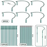 6x Metalen Plantensteunen Halfrond (25x60 cm) - Groen