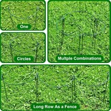 6x Metalen Plantensteunen Halfrond (25x60 cm) - Groen