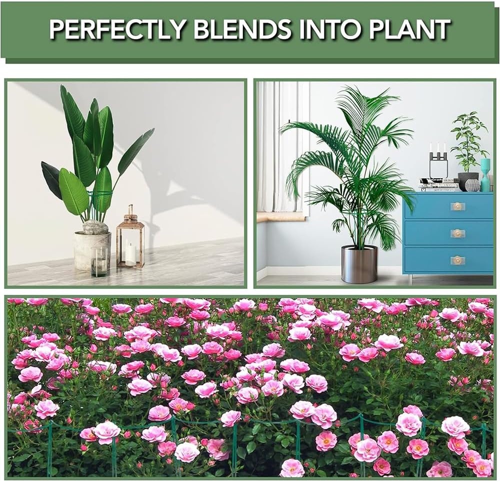 6x Metalen Plantensteunen Halfrond (25x60 cm) - Groen