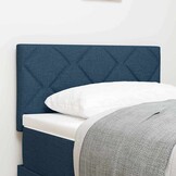 Stoffen Hoofdbord Blauw Geometric 80 cm - 75% Korting