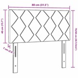 Stoffen Hoofdbord Blauw Geometric 80 cm - 75% Korting