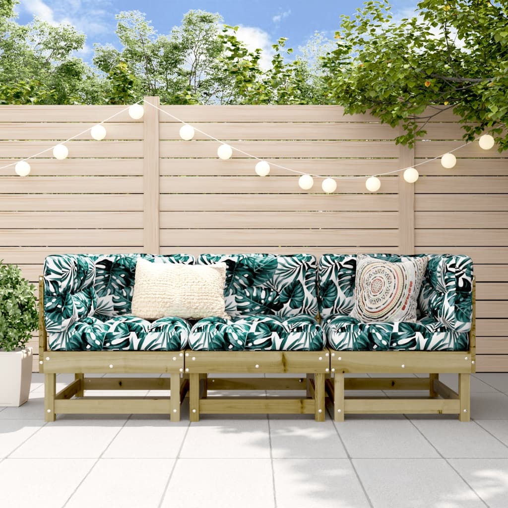 vidaXL Loungeset Grenenhout (3-delig) - 35% Korting