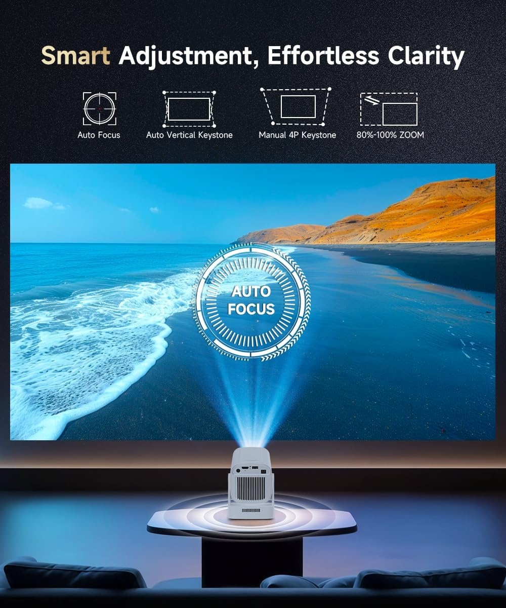 Mini Projector HY310: Draagbare Thuisbioscoop met 1080p & 4K Ondersteuning (-34%)