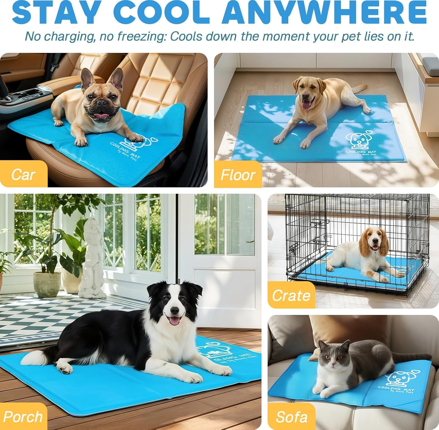 XXL Koelmat voor Honden & Katten - 120x80 cm - 34% Korting