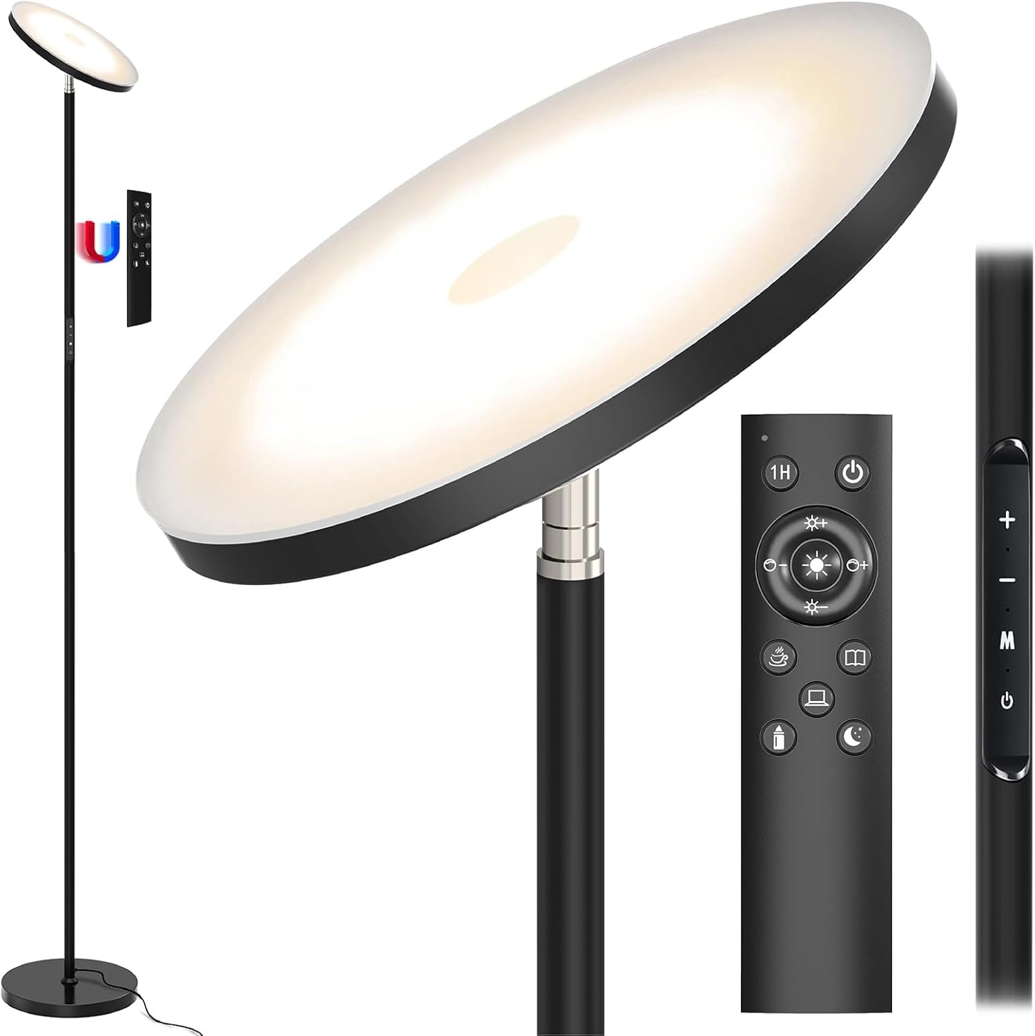 Dimbare Zwarte LED Plafondspot 30W | 3000K-6000K | met Afstandsbediening | -29%